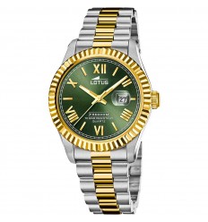 Lotus Freedom men's watch green dial steel bracelet 19003/3