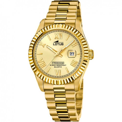 Lotus Freedom men's watch gold dial gold steel bracelet 19005/1