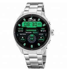 Lotus Smartime Nexo watch 50206/1 black dial 51mm steel bracelet
