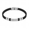 Pulsera hombre Lotus Style acero inoxidable y caucho negro LS2539-2/1
