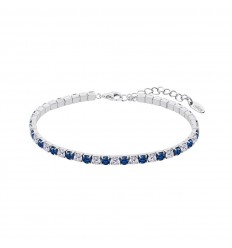 Lotus Silver bracelet silver tone white and blue zirconia LP3452-2/5