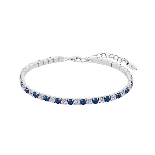 Lotus Silver bracelet silver tone white and blue zirconia LP3452-2/5