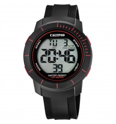 Reloj Calypso Flash Time K5839/2 negro correa de caucho negra