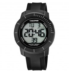 Reloj Calypso Flash Time K5839/4 negro correa de caucho negra