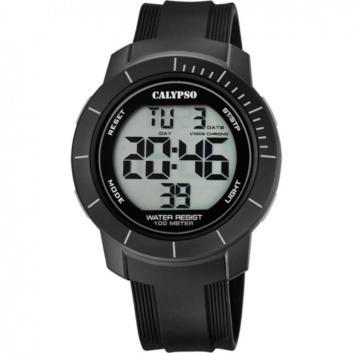 Reloj Calypso Flash Time K5839/4 negro correa de caucho negra