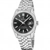 Festina swiss made automatic watch black dial steel strap F20090/4