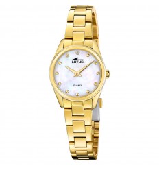 Lotus Old Money women's watch gold steel and pearly dial 19007/1