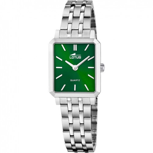Lotus Old Money women's watch rectangular case and green dial 19008/6