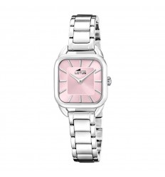 Lotus Old Money women's watch square case pink dial 19020/2