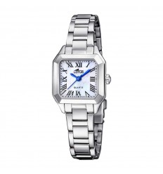 Reloj Lotus mujer Old Money caja cuadrada esfera blanca 19034/2