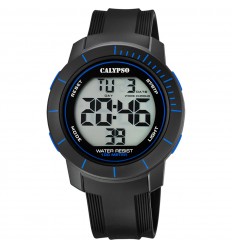 Reloj Calypso Flash Time K5839/3 negro correa de caucho negra