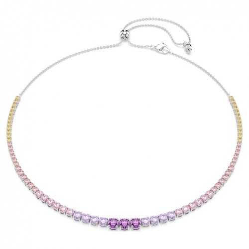 Collar Swarovski Matrix tallas redondas multicolor rodio 5751196