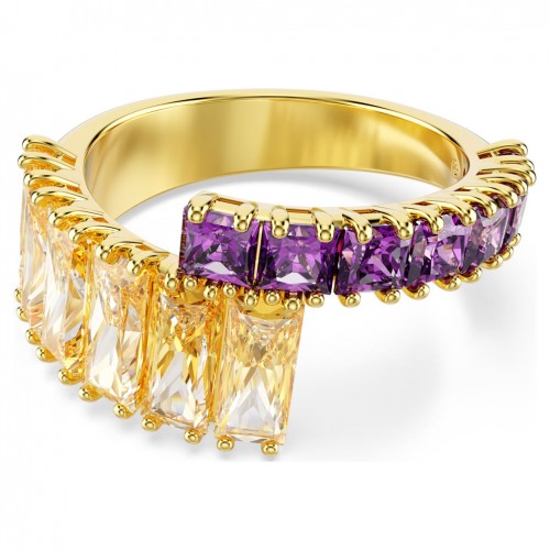 Swarovski Matrix ring mixed sizes multicolor gold‑tone plating