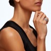 Swarovski Hyperbola mixed sizes white rhodium‑plated ring