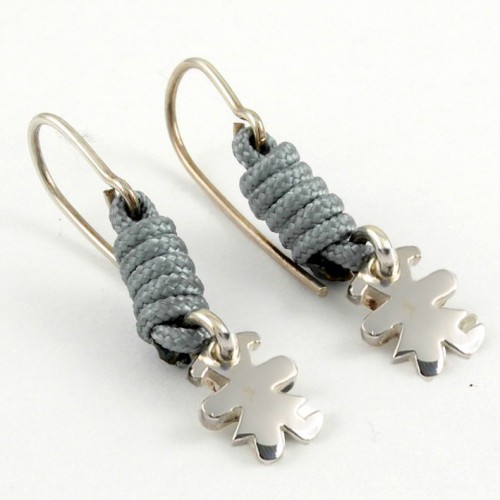 Earrings silver grey knots Insona girl AR507INA05