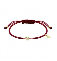 Polsera Lotus Silver LP3754-2/2 tela i cor plata daurada circonites