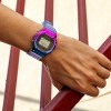 Reloj Calypso Color Splash K5874/3 unisex digital bicolor morado azul caucho 5 ATM