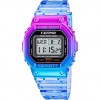 Reloj Calypso Color Splash K5874/3 unisex digital bicolor morado azul caucho 5 ATM