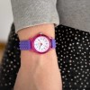 Reloj Calypso K5876/3 analógico blanco morado caucho 5 ATM