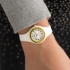 Reloj Calypso K5877/1 mujer analógico blanco bisel dorado caucho 5 ATM