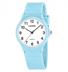 Reloj Calypso Sweet Time K5880/3 mujer azul claro esfera blanca