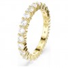 Anillo de Banda Swarovski Matrix Vittore Talla Redonda Baño Tono Oro Cristales Swarovski