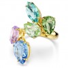 Swarovski Gema Cocktail Ring Mixed Cuts Multicolour Gold Tone Plating Crystals