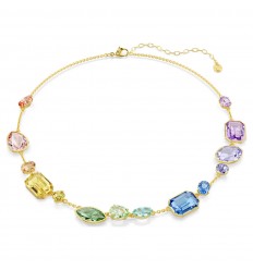 Swarovski Gema Necklace Mixed cuts Multicolor Gold Tone Plated 5741584