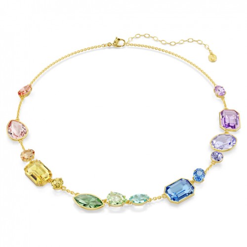 Swarovski Gema Necklace Mixed cuts Multicolor Gold Tone Plated 5741584