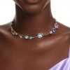 Collar Swarovski Gema Tallas Mixtas Multicolor Baño Tono Oro 5741584