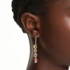 Pendientes diseño asimétrico Swarovski Gema rosas tono oro 5737454