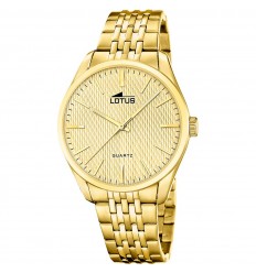 Lotus Minimalist men’s gold steel watch gold dial 19066/1