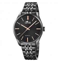 Reloj Lotus Minimalist hombre acero negro esfera negra 19068/2