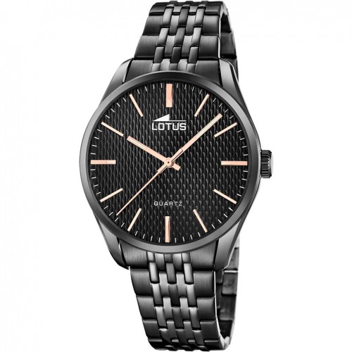 Reloj Lotus Minimalist hombre acero negro esfera negra 19068/2