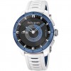 Lotus Connected Full D men's hybrid smartwatch white blue rubber black dial 20001/1