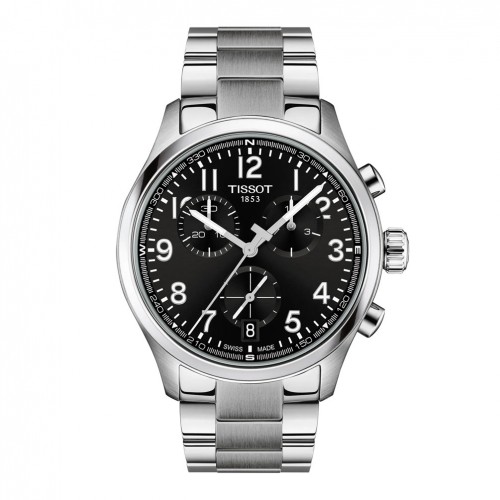 Tissot Chrono L watch black dial steel bracelet T1164171105200