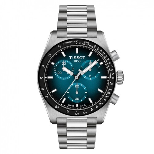Reloj Tissot PR516 40mm cronógrafo T1494171104101 esfera degradado azul