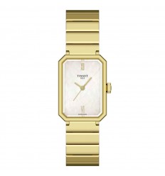 Tissot SRV 30mm watch gold steel pearly dial T1601103311300