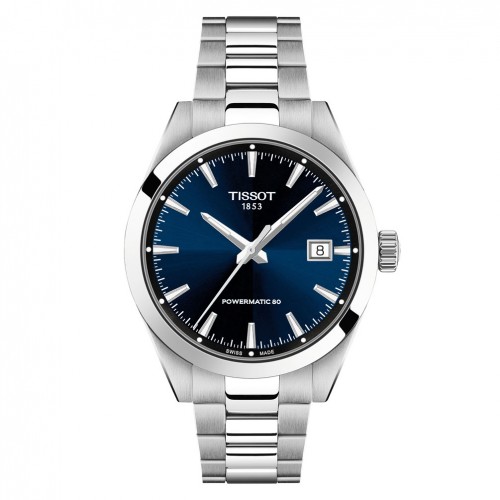 Reloj Tissot Gentleman 38 mm automático esfera azul T1658071104100