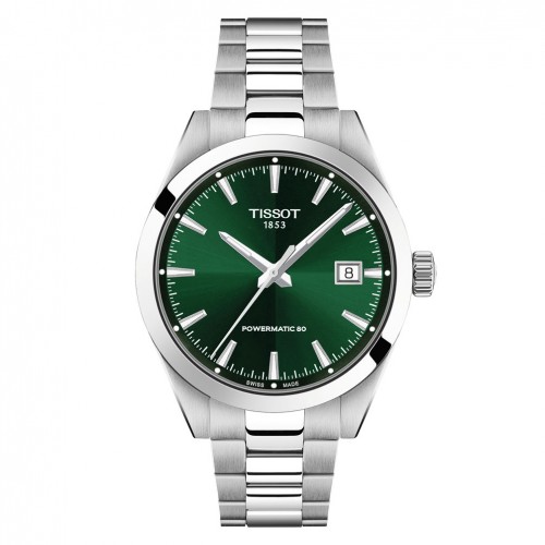 Reloj Tissot Gentleman 38 mm automático esfera verde T1658071109100