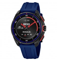 Lotus Connected Full D 20002/6 men's hybrid watch black case navy blue strap