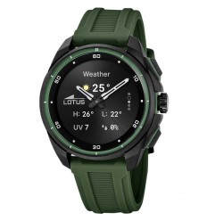 Lotus Connected Full D 20002/7 men's hybrid watch black case military green strap