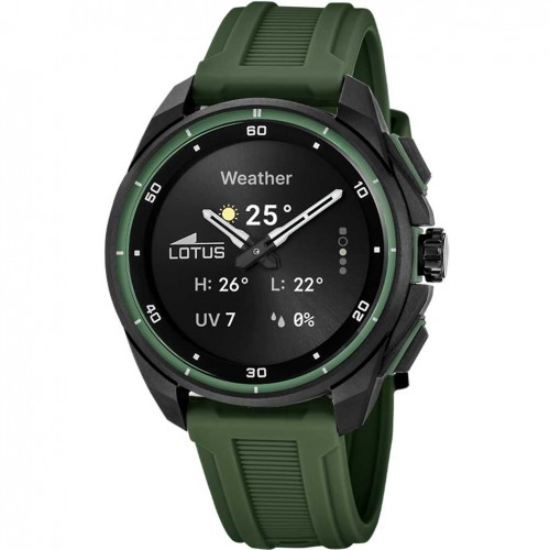 Lotus Connected Full D 20002/7 men's hybrid watch black case military green strap