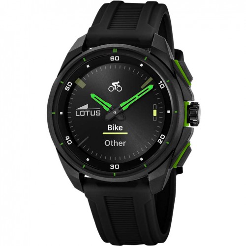 Lotus Connected Full D 20002/8 men's hybrid watch black with lime green details