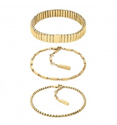 Pack 3 Polseres Calvin Klein Stacked Daurades Dona 35000838