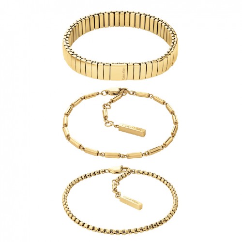 Pack 3 Polseres Calvin Klein Stacked Daurades Dona 35000838