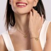 Collar Kidult en acero dorado con cadena roló y colgante corazón 851057