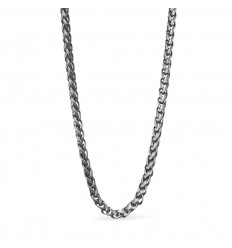 Collar Kidult hombre cadena espiga acero gunmetal 50cm 851081