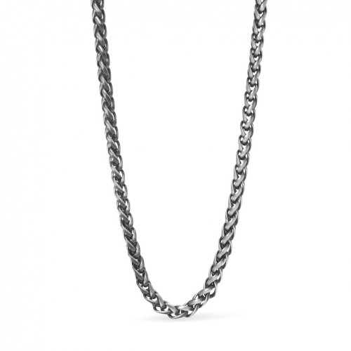 Collar Kidult hombre cadena espiga acero gunmetal 50cm 851081