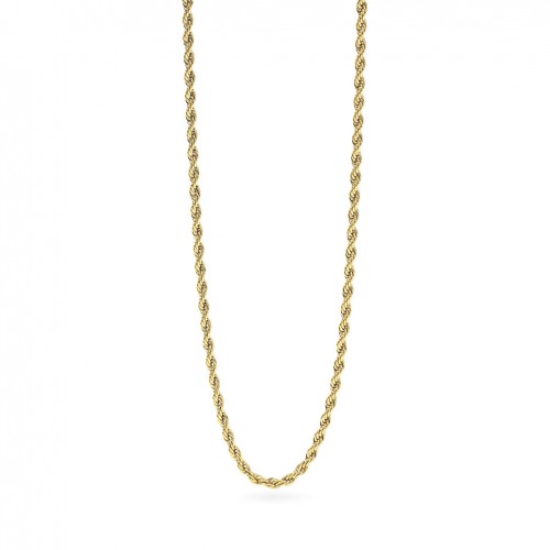 Collar de acero dorado con cadena cordón Kidult 851088 para hombre